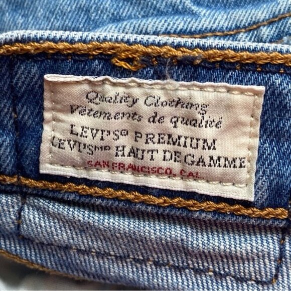 Levis Premium Ribcage Shorts Size 26 Urban Oasis Button Fly High Waist Cowgirl - Picture 8 of 15